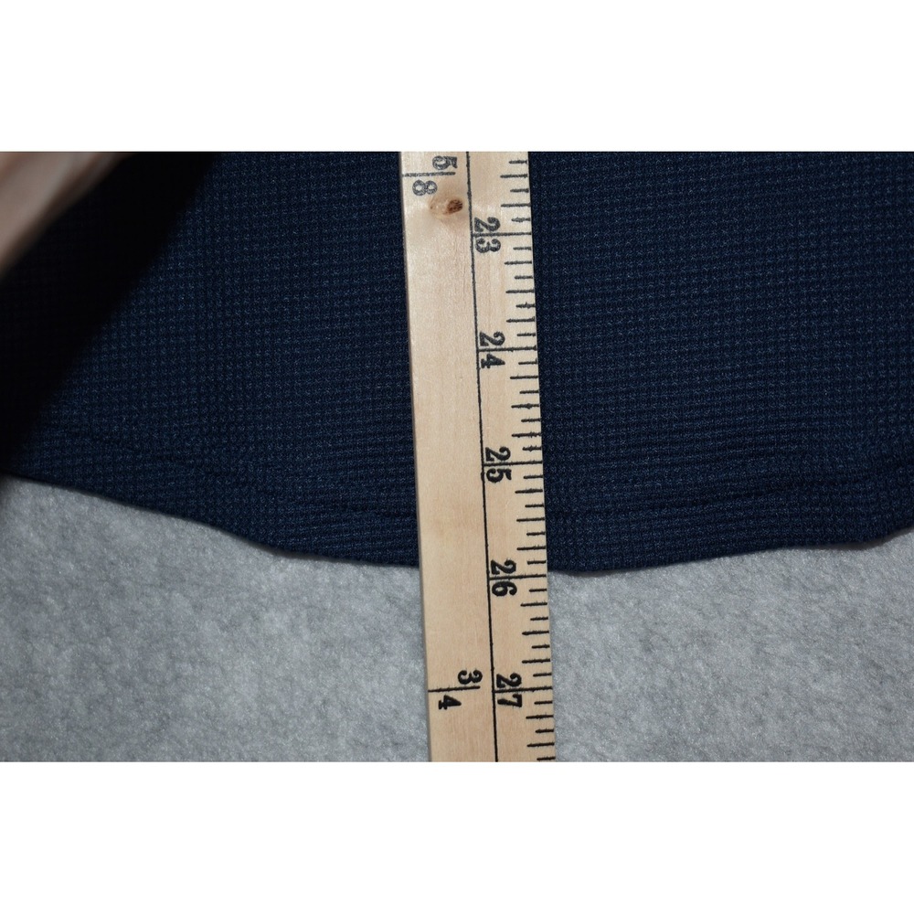 Under Armour Shirt Mens Medium Blue Grey Thermal Waffle Knit Raglan Long Sleeve - Picture 7 of 9